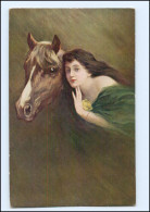 U6628/ Pferd Und Frau  Schöne AK Ca.1912 - Chevaux