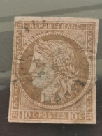 France, Émission De Bordeaux YT 43Ab, Bistre Verdâtre, CV 700€ - 1870 Emissione Di Bordeaux