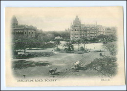 U5928/ Bombay  Esplanade Road  Pferdebahn Horse Tram  Indien AK Ca.1900 - India