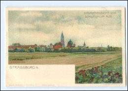 Y11667/ Straßburg  Ansicht Von Schiltigheim Litho AK  A. Erdmann Ca.1900 - Elsass