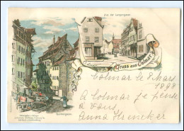 Y11633/ Gruß Aus Colmar Elsaß  Verlag: Elchlepp    Litho AK 1898 - Elsass