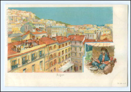 U5439/ Alger Algier Algerien Litho AK Ca.1900 - Zonder Classificatie