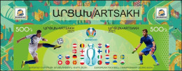 Artsakh 2021 "Campionatul European De Fotbal" 2v Zd Unperforated Quality:100% - Armenië