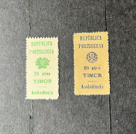 (T2) Timor - 1948 Postal Tax - Af. IP11 To 12 (No Gum) - Timor