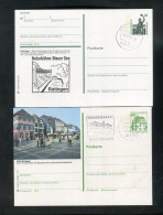 "BUNDESREPUBLIK DEUTSCHLAND" 1981 Ff., 2 Bildpostkarten Je Mit Bildgleichem Stempel Ex "RATINGEN" (A1106) - Cartes Postales Illustrées - Oblitérées