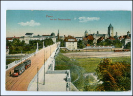 XX003319/ Posen An Der Theaterbrücke Straßenbahn 1915 AK - Posen
