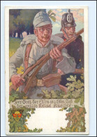 Y10555/ 1. Weltkrieg AK  Deutscher Schulverein Nr. 669 Soldaten Mit Gewehr  - Guerre 1914-18