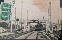 Cpa NEUVES MAISONS 54 - 1914 - La Voie Ferrée De Toul Et Le Pont Du Tramway (locomotive) - Neuves Maisons