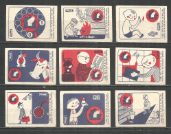 RUSSIA USSR 1965 Matchbox Labels 9v  - Luciferdozen - Etiketten