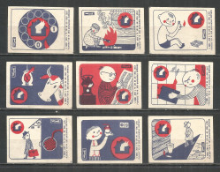 RUSSIA USSR 1965 Matchbox Labels 9v  - Zündholzschachteletiketten