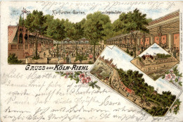 Gruss Aus Köln-Riehl - Kurfürsten Garten - Litho 1897 - Koeln