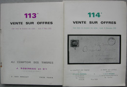 VENTES ROBINEAU 1976 (Robineau Et Pothion)  2 Catalogues De Vente. - Catálogos De Casas De Ventas