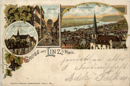 Gruss Aus Linz Am Rhein - Litho - Linz A. Rhein