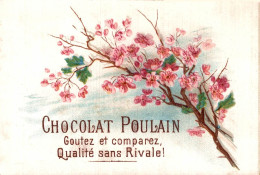 CHROMO GAUFRE CHOCOLAT POULAIN FLEURS DE CERISIER - Poulain