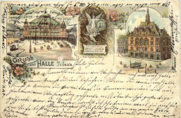 Gruss Aus Halle Saale - Litho - Halle (Saale)