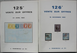 VENTES ROBINEAU 1982  2 Catalogues De Vente. - Cataloghi Di Case D'aste