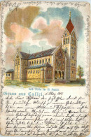 Gruss Aus Kassel - Kath. Kirche Zur Hl. Familie - Litho - Kassel