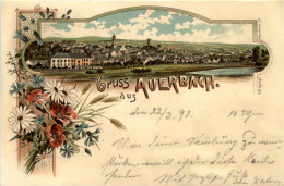 Gruss Aus Auerbach Vogtland - Litho - Auerbach (Vogtland)