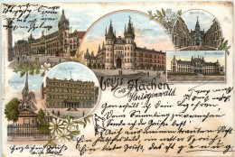 Gruss Aus Aachen - Litho - Aken