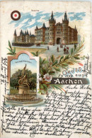 Gruss Aus Aachen - Litho - Aken