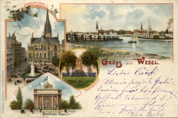 Gruss Aus Wesel - Litho - Wesel