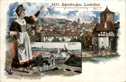 Schwäbisch-Hall - Schw. Liederfest - Privatganzsache - Litho - Schwäbisch Hall