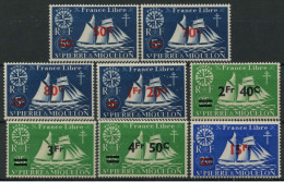 SAINT PIERRE ET MIQUELON 1945 - SERIE LONDRES - YVERT 315/22* - Unused Stamps