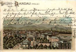 Gruss Aus Landau Pfalz- Litho - Landau