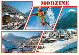 74 - Morzine - Multivues - Skieurs - Hiver - Neige - Flamme Postale - CPM - Voir Scans Recto-Verso - Morzine