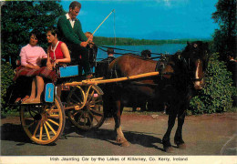 Irlande - Kerry - Killarney - Irish Jaunting Car By The Lakes Of Killarney - Attelage De Chevaux - Femmes - CPM - Etat P - Kerry