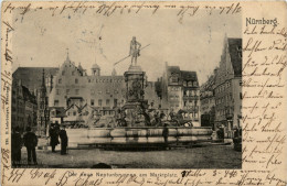 Nürnberg - Der Neue Neptunbrunnen Am Marktplatz - Nürnberg