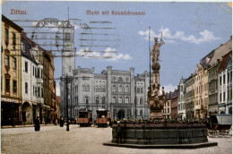 Zittau, Markt Mit Rolandsbrunnen - Zittau