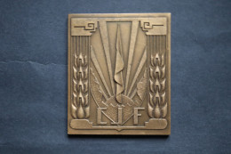 Plaque En Bronze  CJF 1940 1944   Chantier De Jeunesse - 1939-45