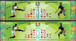 Artsakh 2021 "Campionatul European De Fotbal" 2v Zd X 2 (perforated & Imperforated) Quality:100% - Arménie