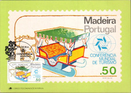 MADEIRE PORTUGAL CARTE MAXIMUM 1980 CONFERENCE MONDIAL DU TOURISME - Andere & Zonder Classificatie