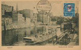 CPA SILESIE OPPELN OPOLE - Plebiscite 1921 - Partie An Der Schleuse - Cachet 1920 Sur N° 29 YT - Péniche écluse - TB** - Pologne