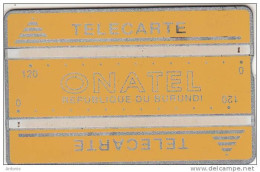 BURUNDI - Onatel Logo(yellow 240 Units), CN : 001B, Tirage 14000, Used - Burundi