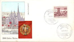 ALLEMAGNE FDC 1962 2000 ANS DE MAINZ - 1961-1970