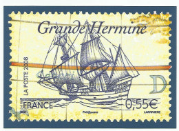 Carte Postale Série BATEAUX CELEBRES Grande Hermine 2008 Avec OEUVRES De La Marine 1946 - Altri & Non Classificati