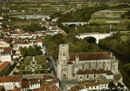 CPM*81-LAVAUR- Cathédrale Alain, Ponts Sur L'Agout , Vue Aérienne * 2scans - Lavaur