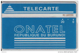 BURUNDI - Onatel Logo(blue 20 Units), CN : 406A, Tirage 30000, Used - Burundi
