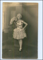 Y22286/ Junge Frau Mit Fächer Fasching Karneval Foto AK Ca.1925 - Carnival