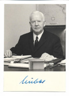 Y22019/ Bundespräsident Heinrich Lübke Autogramm Unterschrift 1969  - Personaggi