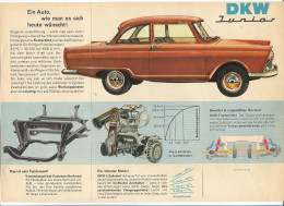 XX15410/ DKW Junior Auto Union Faltblatt Ca.1960  - Automobili