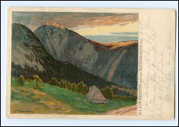 XX00436/ Riesengebirge Schneekoppe  C. E. Morgenstern Litho AK 1905 - Schlesien