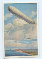 U2637/ Zeppelin Luftschiff  Wacht An Der Dt. Ostseeküste  1. Weltkrieg AK - Zeppeline