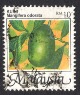 Malaysia TROPICAL FRUIT MANGO 1986 - Mangifera Odorata - KUINI Fruit - Malaysia - Used - Frutas