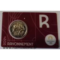 FRANCE - 2 EURO 2024 - JEUX OLYMPIQUES 2024 - HERCULE LUTTE - NOTRE DAME - COINCARD MAUVE 'R' - BU - Frankreich