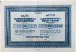 Lot De 9 Pieces: Vienne 1926: Societe Generale Du Credit Foncier D'Autriche - Cinquante Schillings - Banca & Assicurazione