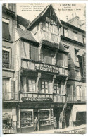 CPA Voyagé 1909 * CAEN Maison De Bois XVIe Siècle * PUBLICITÉ Commerces Au Pacha Destine Gramophone Succursale - Caen